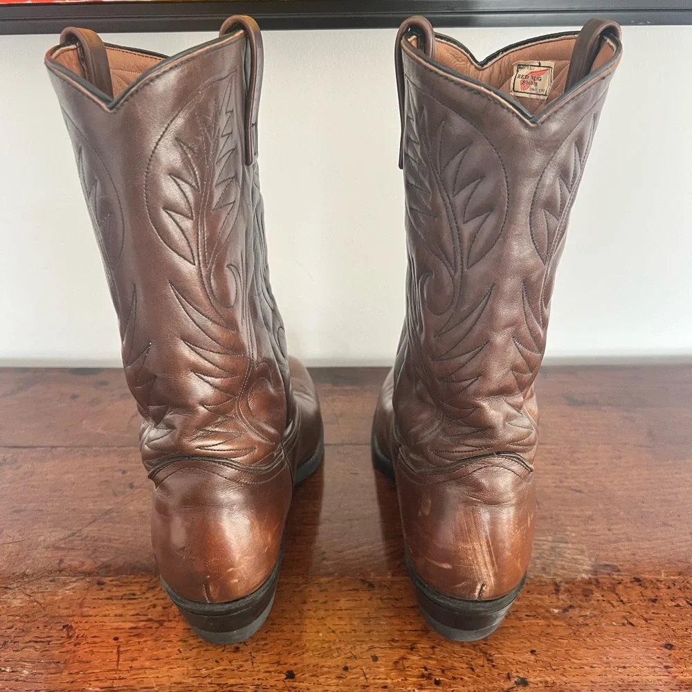 Red Wing 9801-1 USA-made Cowboy Boots, 11D, Excellent Condition - Picture 9 of 14